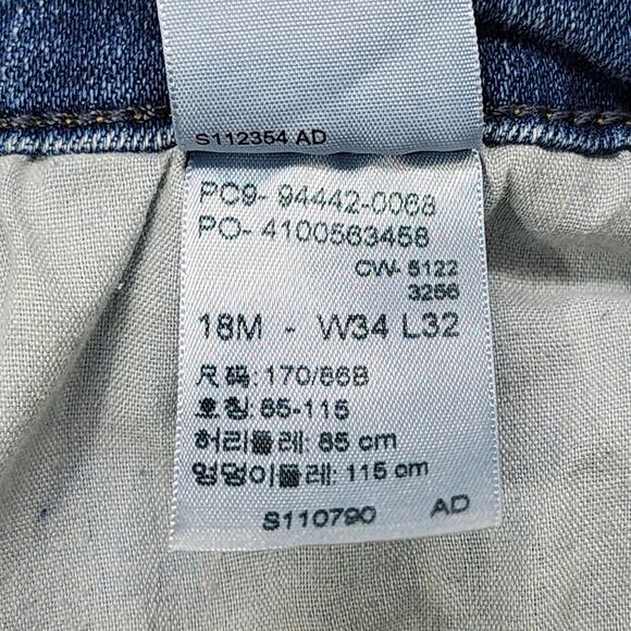 Signature Levi Strauss Jeans Womens 18 Blue Mid Rise Straight Leg Stretch Denim - Picture 9 of 14